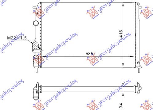 HLAD MOT.1.4-1.6-1.8-2.2M/A +A/C(58.5x41