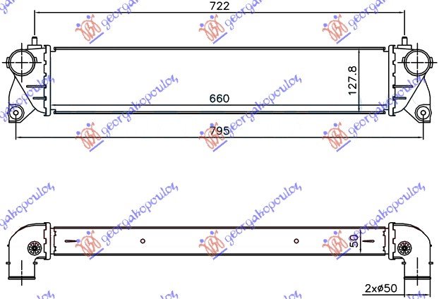 HLAD INTERCOOLER 1.6-1.9 JTD(660x127x50)