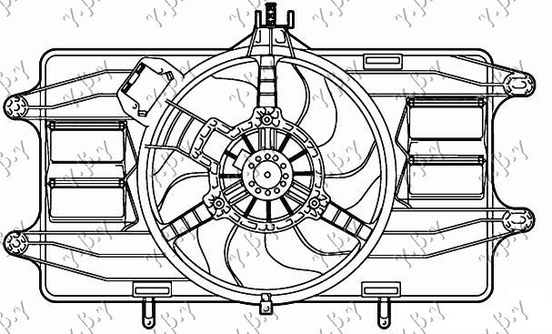 VENTILATOR KOMPLET  (1.9 DIZEL) + A/C