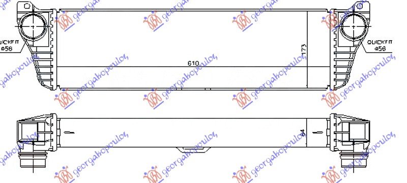 HLAD.INTERC. 2.0-2.2 Cdi (610x170x64)10-