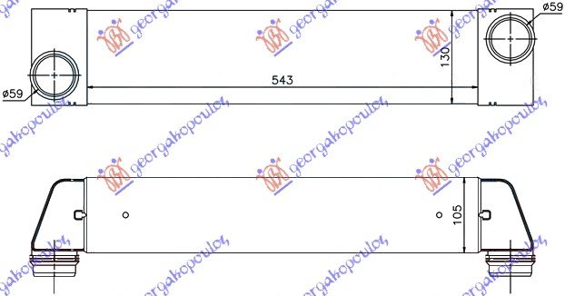 HLAD INTERC. 3.0-3.5 TD (540x127x105)