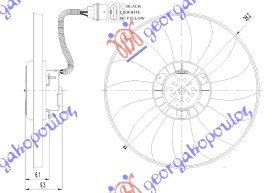 VENTILATOR (MOTOR+ELISA)DIZ(39mm)(250W)