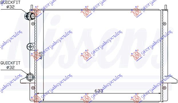 HLADNJAK MOTORA 2.8 i-24V (63.5x47) 00-