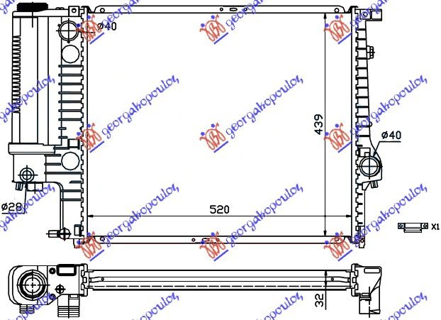 HLAD MOT.1.6-1.8i/is (44x33)(=058906300)