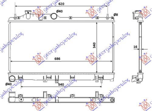 HLAD.MOTORA 2.0-2.5 BENZIN (34x68.5x16)