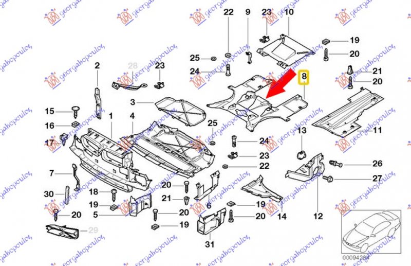 ZASTITA MOTORA ISPOD ALTERNATORA PLAST