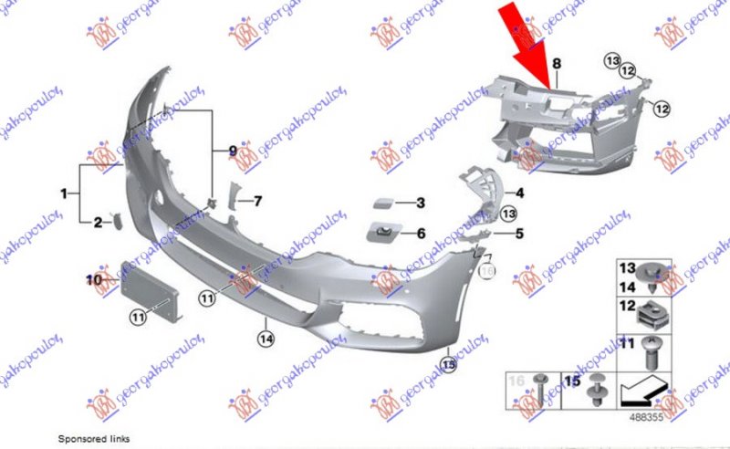 NOSAC MAGLENKE PREDNJI PLASTICNI M-SPORT