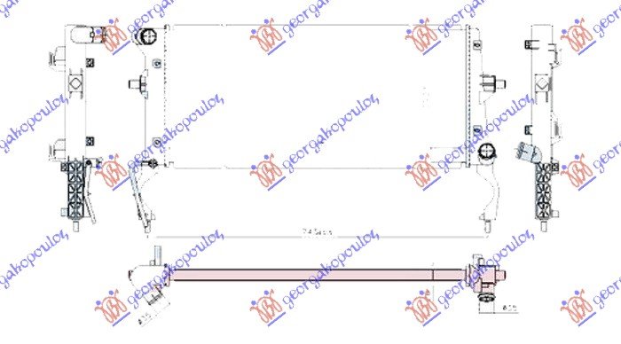 HLADNJAK MOT. 1.4BEN M/A(650x290x26)