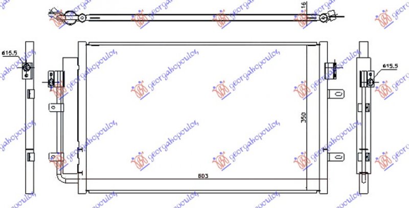 HLADNJAK KLIME 2.3/3.0 TD (56.5x36.1x16)