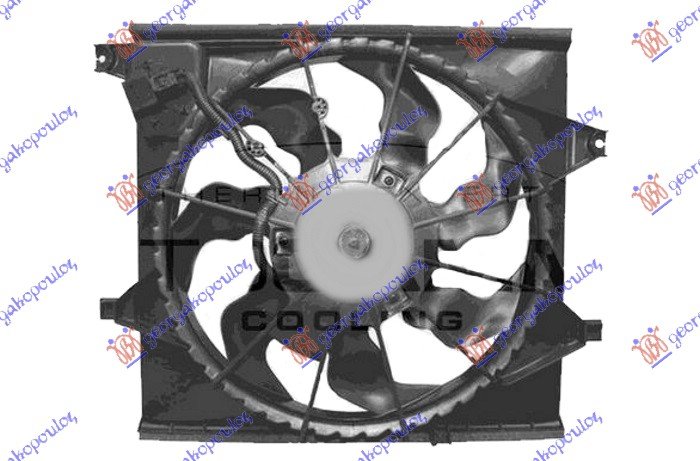 VENTILATOR KOMPLET 1.6 DIZ (390mm)(3PIN)