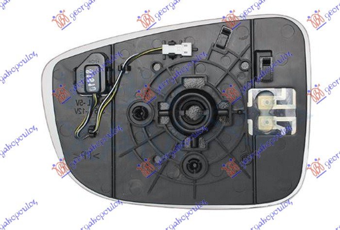 STAKLO RETROVIZORA SA GREJACEM MRT.UGAO