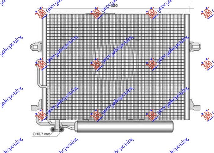 HLADNJAK KLIME 3.5/5.5 BENZIN - 3.0 DIZEL (628x442x16)