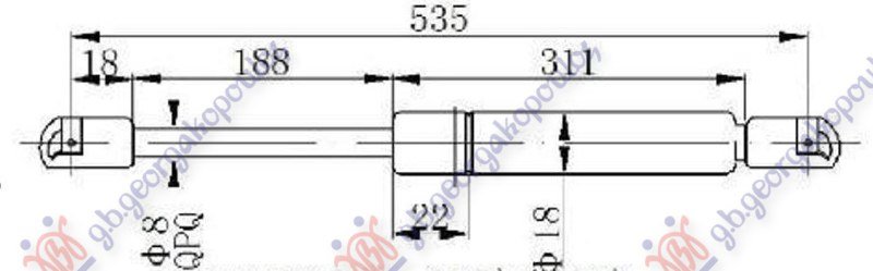 AMORTIZER GEPEK STAKLA (535L-360N)