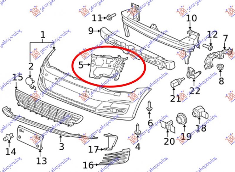 NOSAC PREDNJEG BRANIKA PLASTICAN GTI